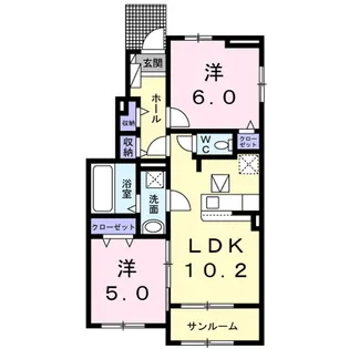 トリオ・グレースⅢ【1階】の間取り