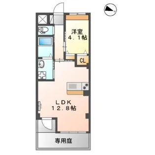 アムール菊陽【1階】の間取り