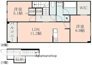 2LDKの間取り画像