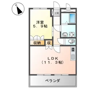 グレイスイサキ【1階】の間取り