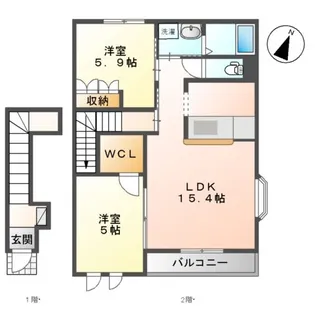 SINCERITY峰【205号室】の間取り