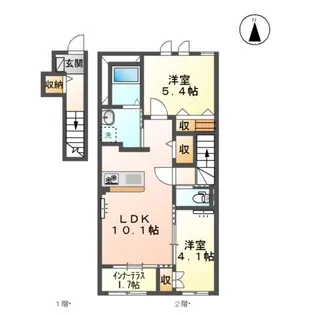 KURENAI【203号室】の間取り