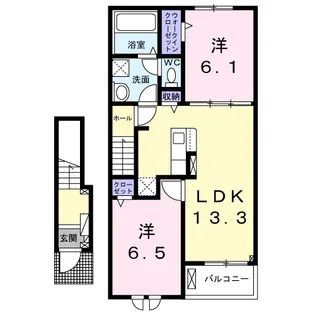 グランアヴニール【2階】の間取り