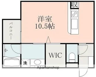 ラ・ポルテ菊陽【1階】の間取り