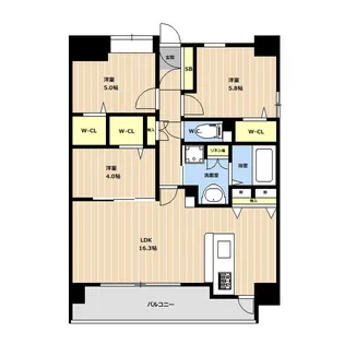 LIBTH菊陽【7階】の間取り