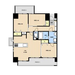 アークアベニュー光の森駅前【2階】の間取り