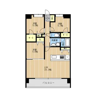 LIBTH原水【3階】の間取り