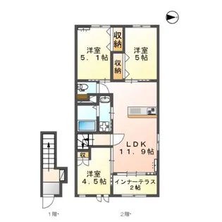 アメニティ O【207号室】の間取り