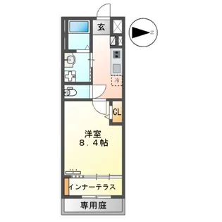 BLUEBELL 杉水【105号室】の間取り