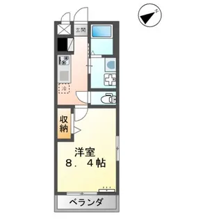 TIEDE HOUSE K【201号室】の間取り