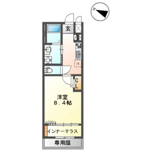 SーBLOOD OZU BASE【105号室】の間取り