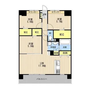 LIBTH光の森【14階】の間取り