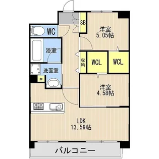 LIBTH光の森Ⅱ【2階】の間取り