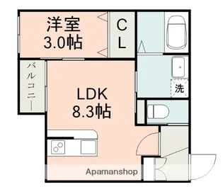 ラ・ポルテ合志南【1階】の間取り