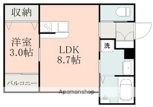ラ・ポルテ合志南【2階】の間取り