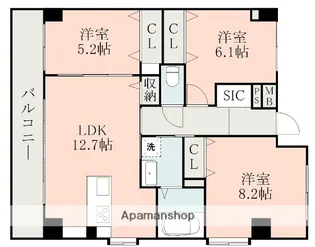 フォーエス武蔵ヶ丘北SOUTH【5階】の間取り