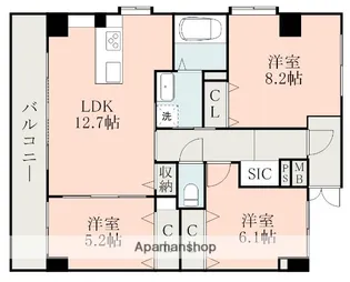 フォーエス武蔵ヶ丘北SOUTH【5階】の間取り
