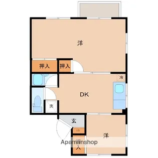 クラウンハイツA【2階】の間取り
