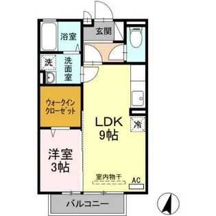 プレールルフラン【2階】の間取り