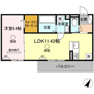 サン ベルナール【2階】の間取り