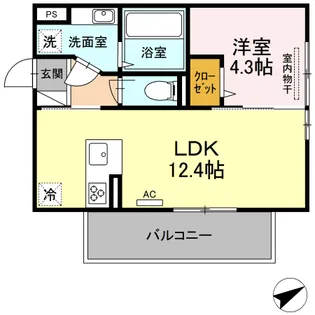 ボナール・三ツ石【3階】の間取り
