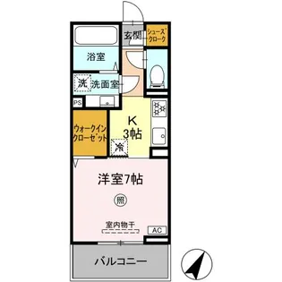 CREAS(クレアス)【3階】の間取り