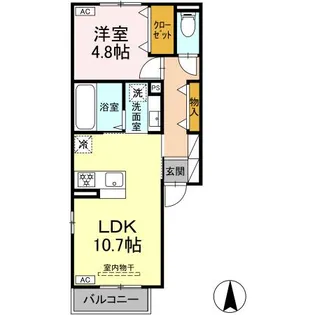 ラ・フェスタ【2階】の間取り