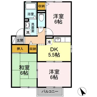 エクセレント柿本 A棟【201号室】の間取り