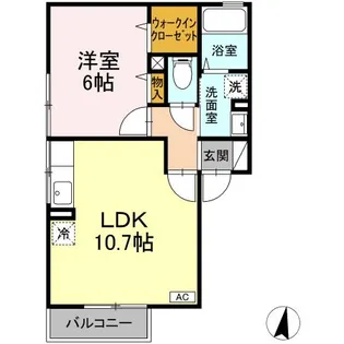 パレオ B棟【2階】の間取り