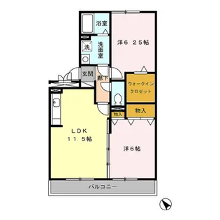 コトー鹿子木【2階】の間取り