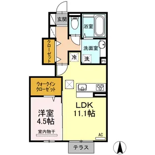 NEXT南阿蘇【105号室】の間取り