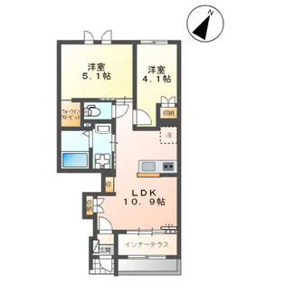 サザンクロスⅢ【102号室】の間取り