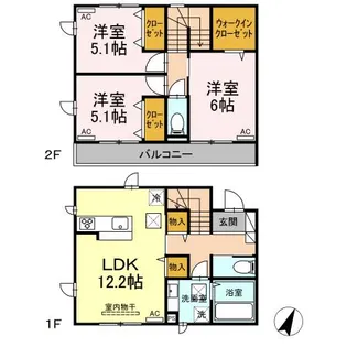 DPREMIUM C棟【102号室】の間取り