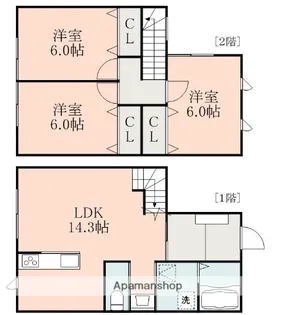 CASITA泗水 B【1階】の間取り