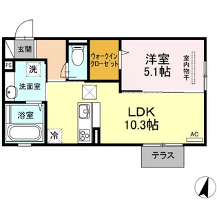 ラ ティアラ【1階】の間取り
