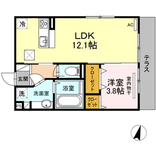 ラ ティアラ【1階】の間取り