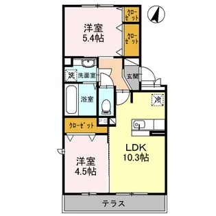 ハッピーヒル【2階】の間取り