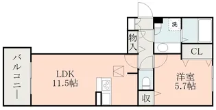 ミル・ルミエールⅡ【1階】の間取り
