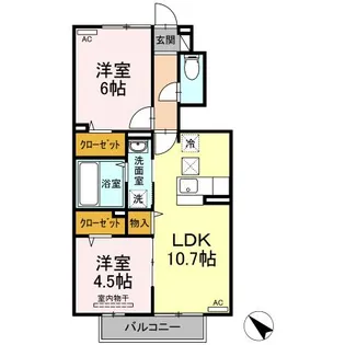 DーROOM南阿蘇【1階】の間取り