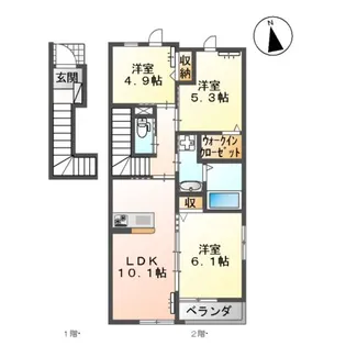 3LDKの間取り画像