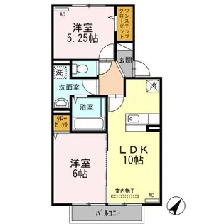 ジュネス薫風【2階】の間取り