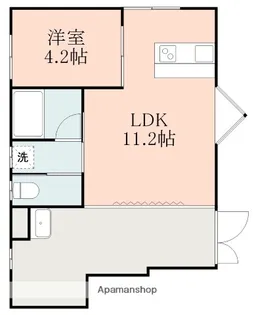 熊本県菊池市泗水町吉富【アパート】の間取り