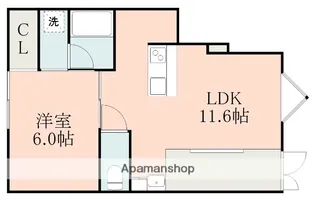 熊本県菊池市泗水町吉富【アパート】の間取り