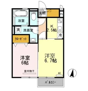 アヴァンツァーレ【2階】の間取り