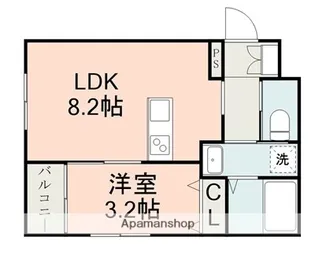 ライトアロー楠【2階】の間取り