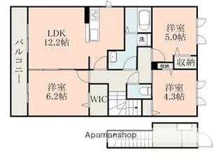 (セキスイ)RIZELL A【2階】の間取り