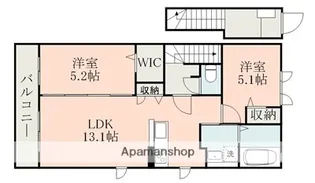(セキスイ)RIZELL A【2階】の間取り