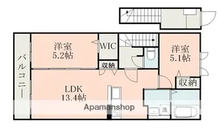 (セキスイ)RIZELL A【2階】の間取り