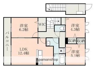 (セキスイ)RIZELL A【2階】の間取り