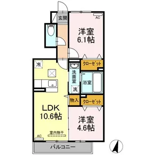 メゾンド麓【1階】の間取り